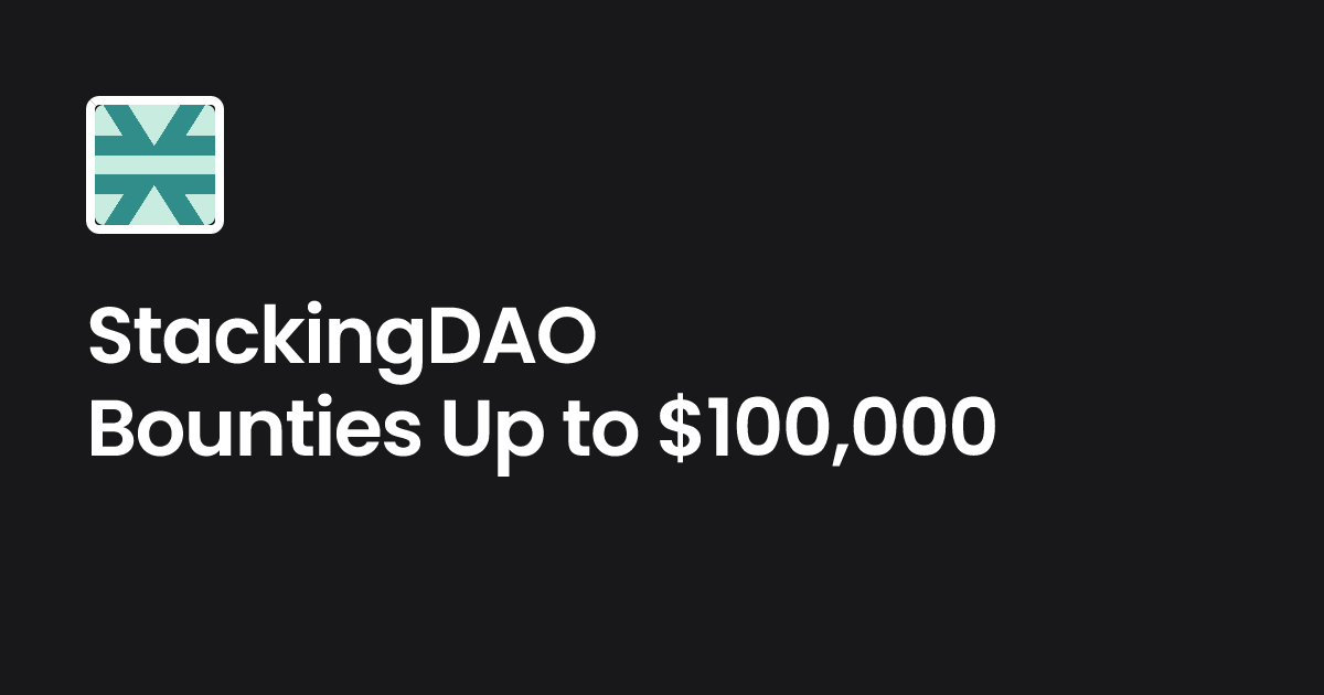 StackingDAO Bug Bounties | Immunefi